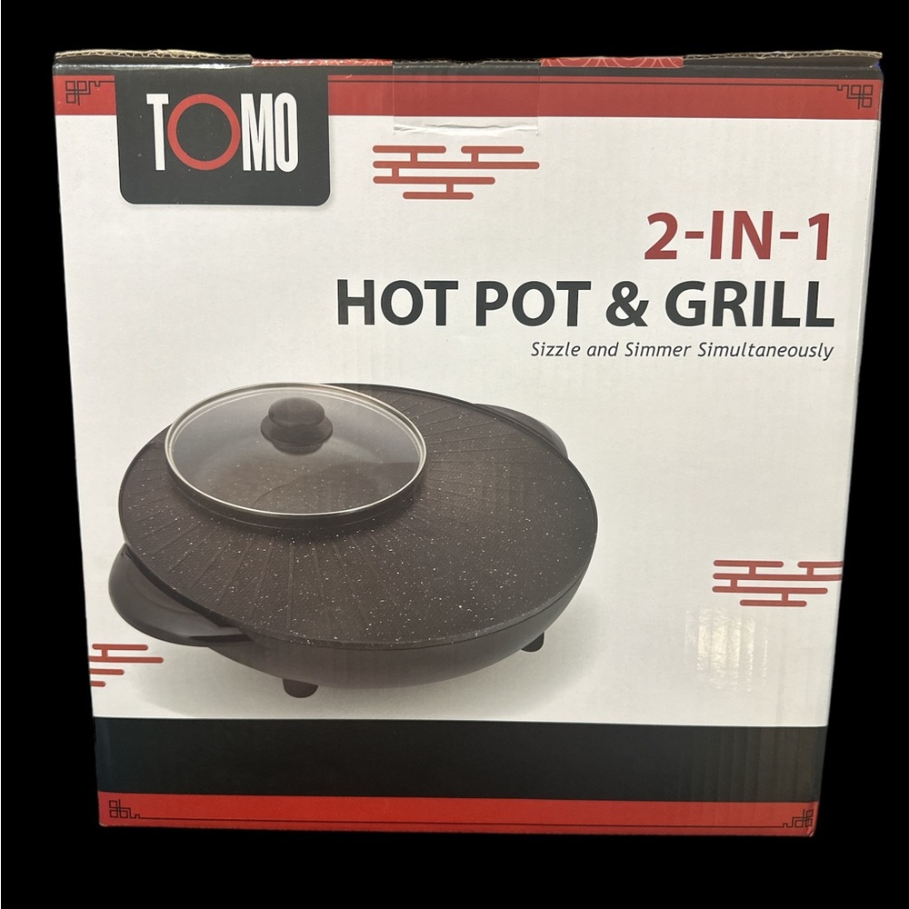 Tomo 2 in 1 Hot Pot and Grill NIB